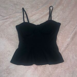 Black Peplum Top